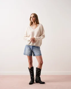 Absolut Cashmere Alicia<DAMES V-Hals|100% Kasjmier