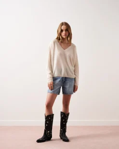 Absolut Cashmere Alicia<DAMES V-Hals|100% Kasjmier
