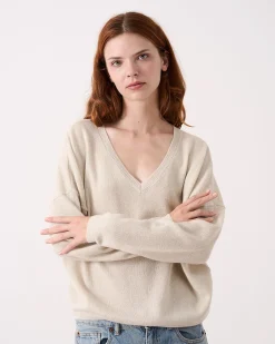 Absolut Cashmere Alicia Glitter<DAMES V-Hals
