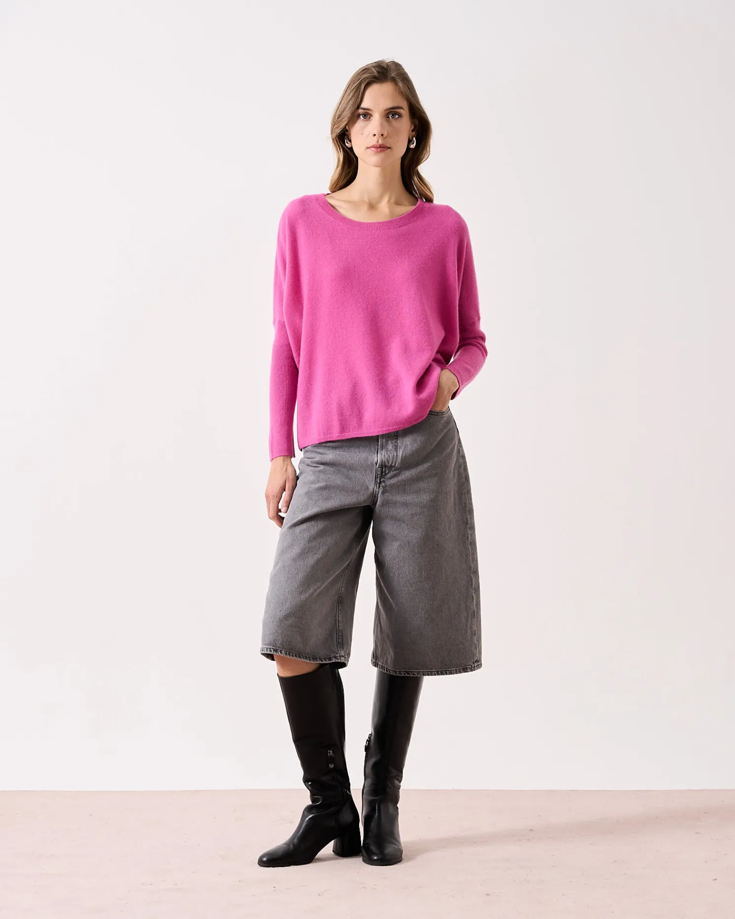 Absolut Cashmere Astrid<DAMES Ronde Hals|Poncho'S