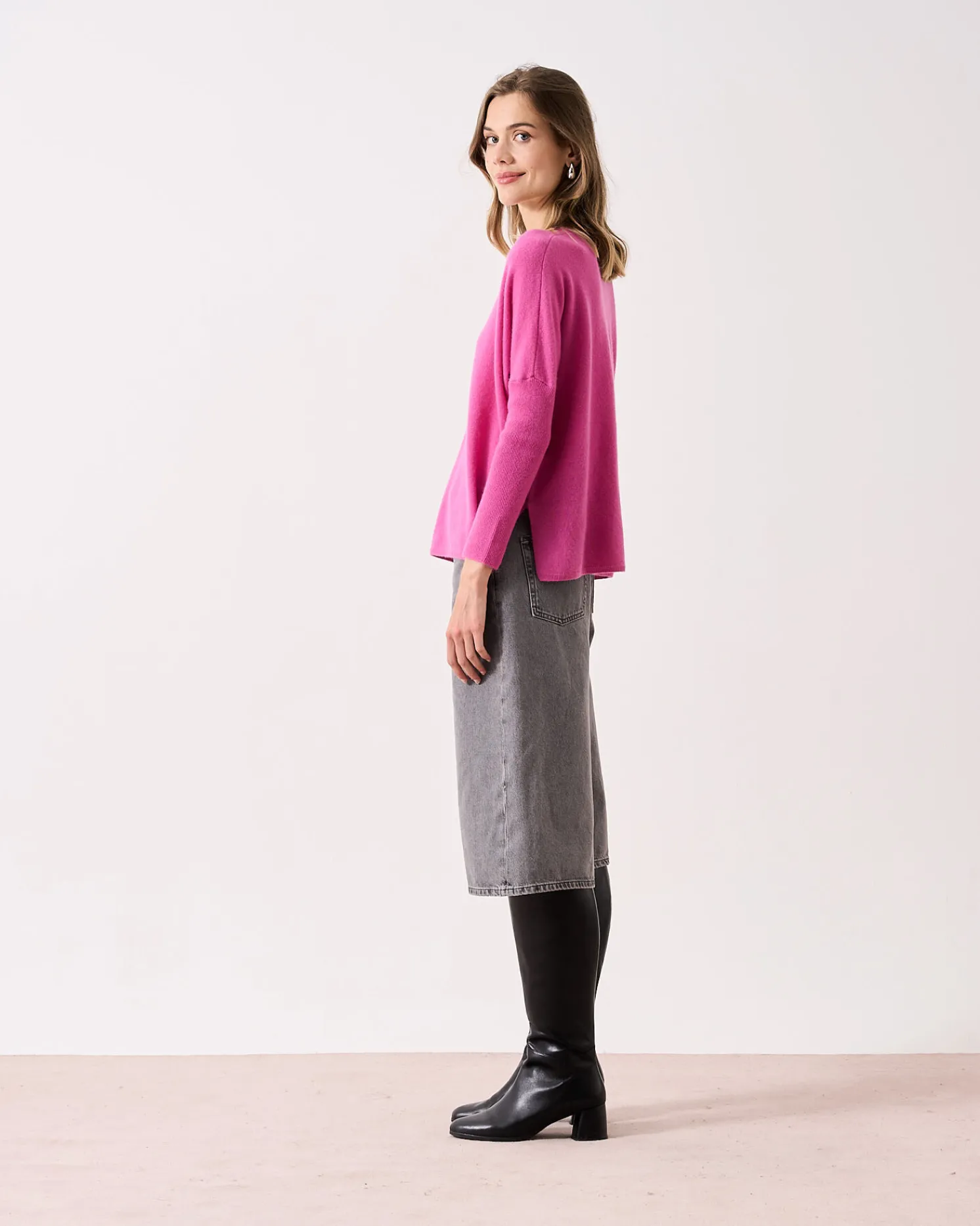 Absolut Cashmere Astrid<DAMES Ronde Hals|Poncho'S