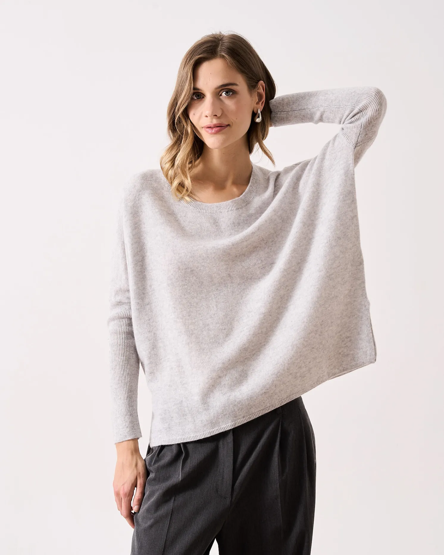 Absolut Cashmere Astrid<DAMES Ronde Hals|Poncho'S
