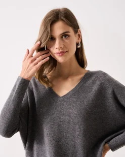 Absolut Cashmere Camille<DAMES V-Hals|Poncho'S