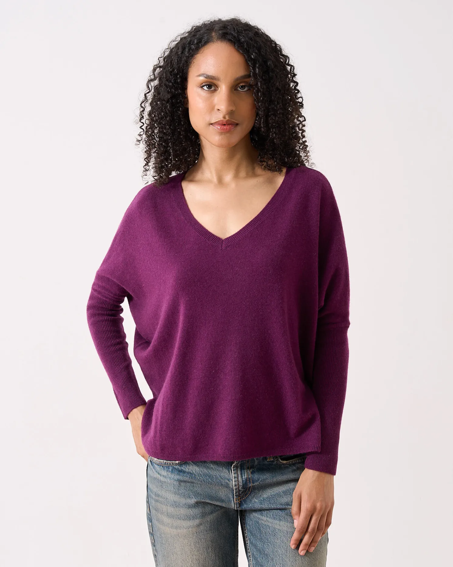 Absolut Cashmere Camille<DAMES V-Hals|Poncho'S