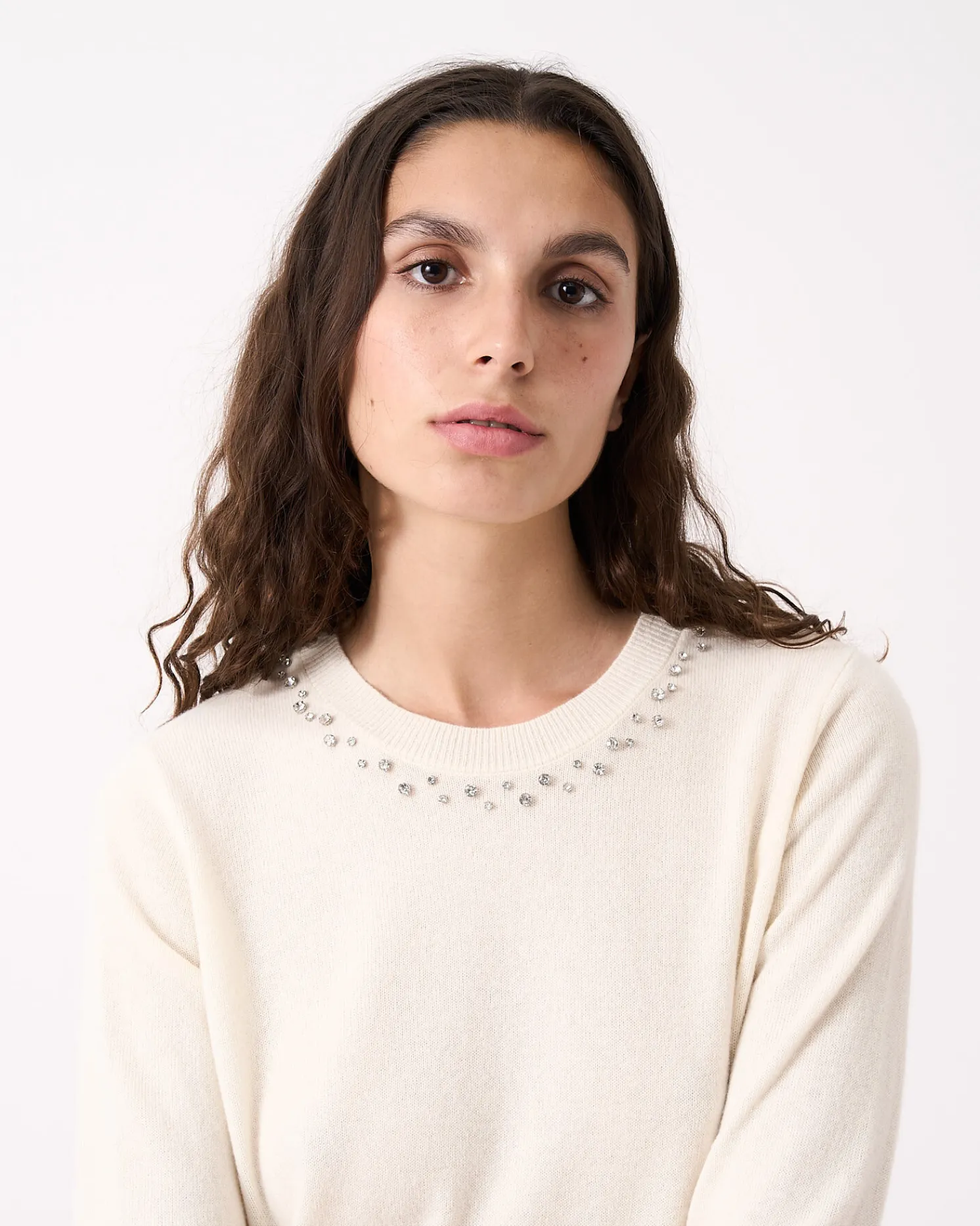 Absolut Cashmere Carlie Sparkles<DAMES Ronde Hals