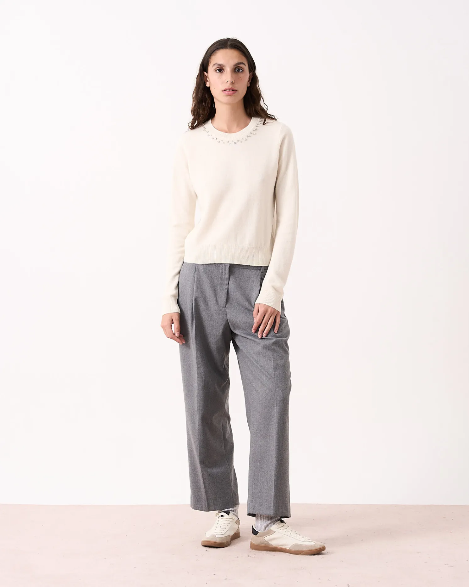 Absolut Cashmere Carlie Sparkles<DAMES Ronde Hals