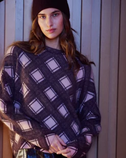 Absolut Cashmere Clarke<DAMES Ronde Hals|Geborsteld Kasjmier