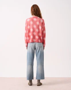 Absolut Cashmere Clarke<DAMES Ronde Hals|Geborsteld Kasjmier