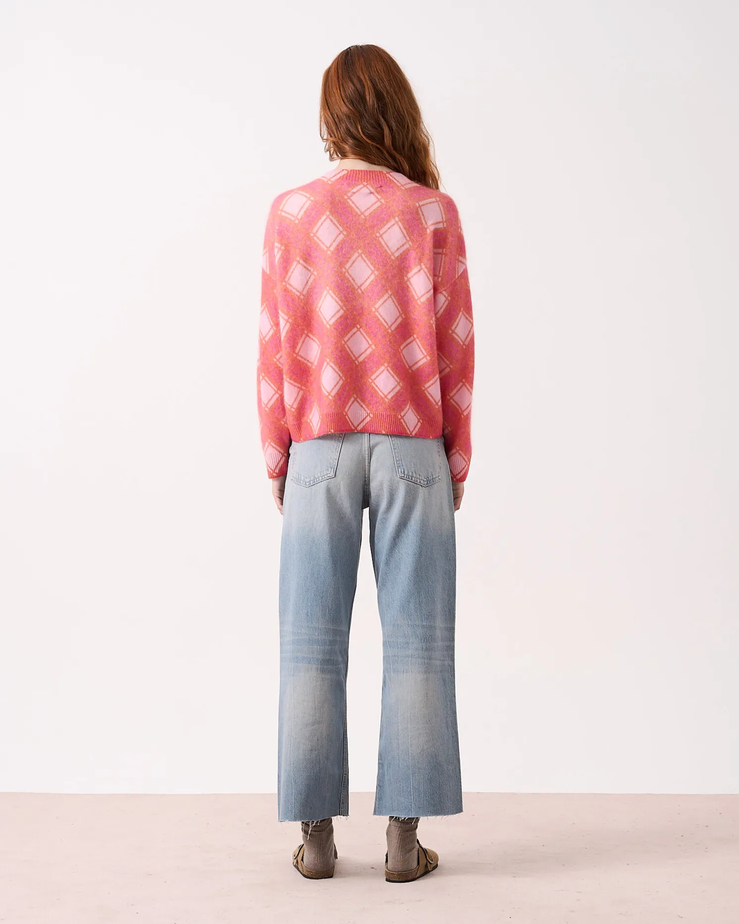 Absolut Cashmere Clarke<DAMES Ronde Hals|Geborsteld Kasjmier