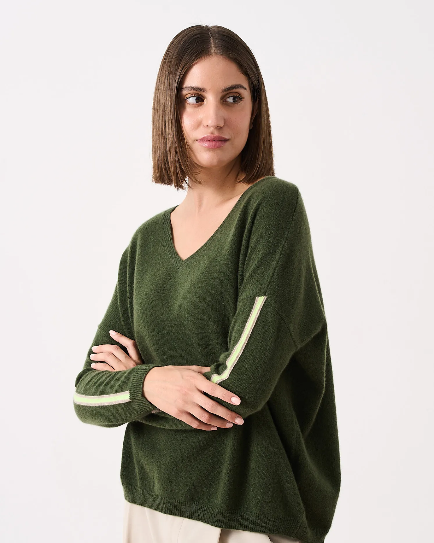Absolut Cashmere Dunmore<DAMES V-Hals|100% Kasjmier