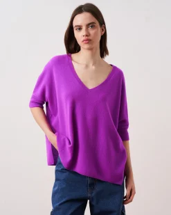 Absolut Cashmere Kate<DAMES V-Hals|Poncho'S