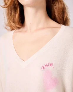 Absolut Cashmere Malania<DAMES V-Hals|100% Kasjmier