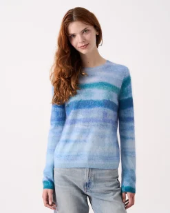 Absolut Cashmere Roise<DAMES Ronde Hals|Geborsteld Kasjmier